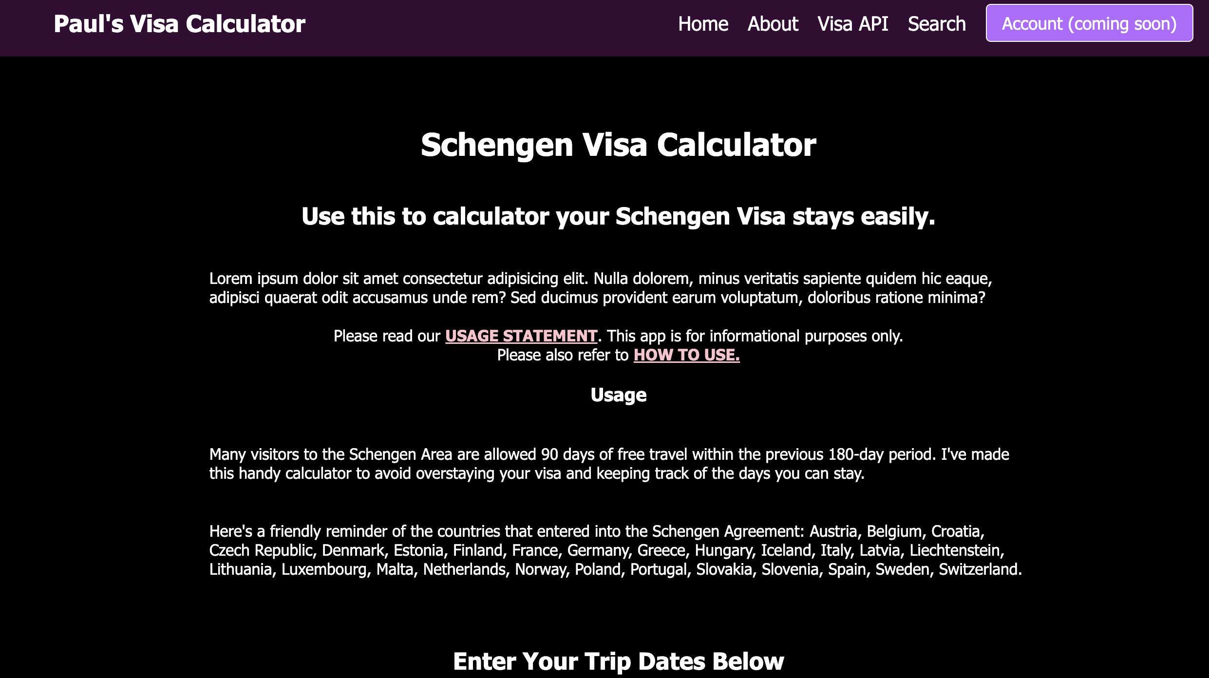 Schengen Visa Calculator Image