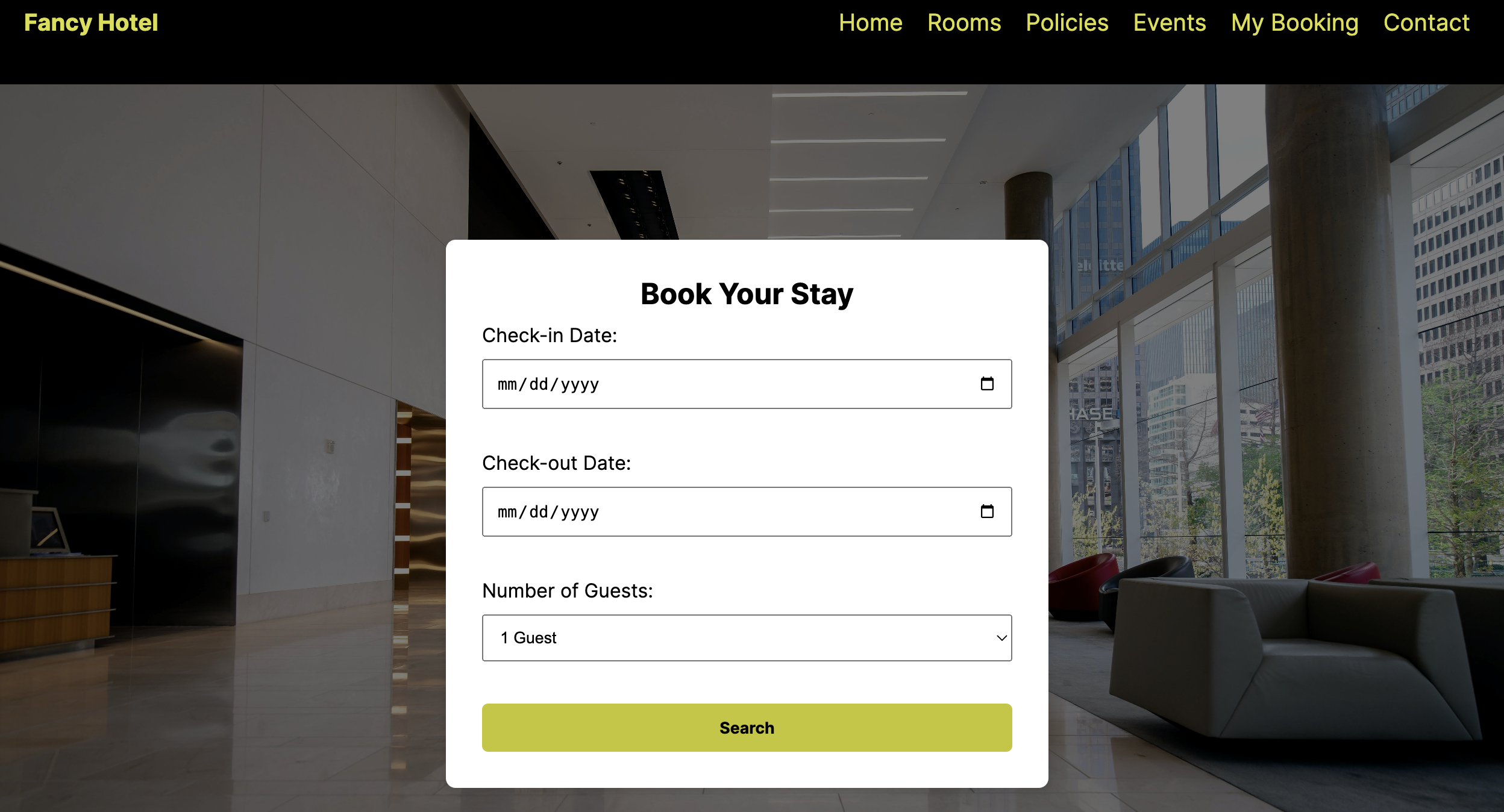 Hotel Website Image